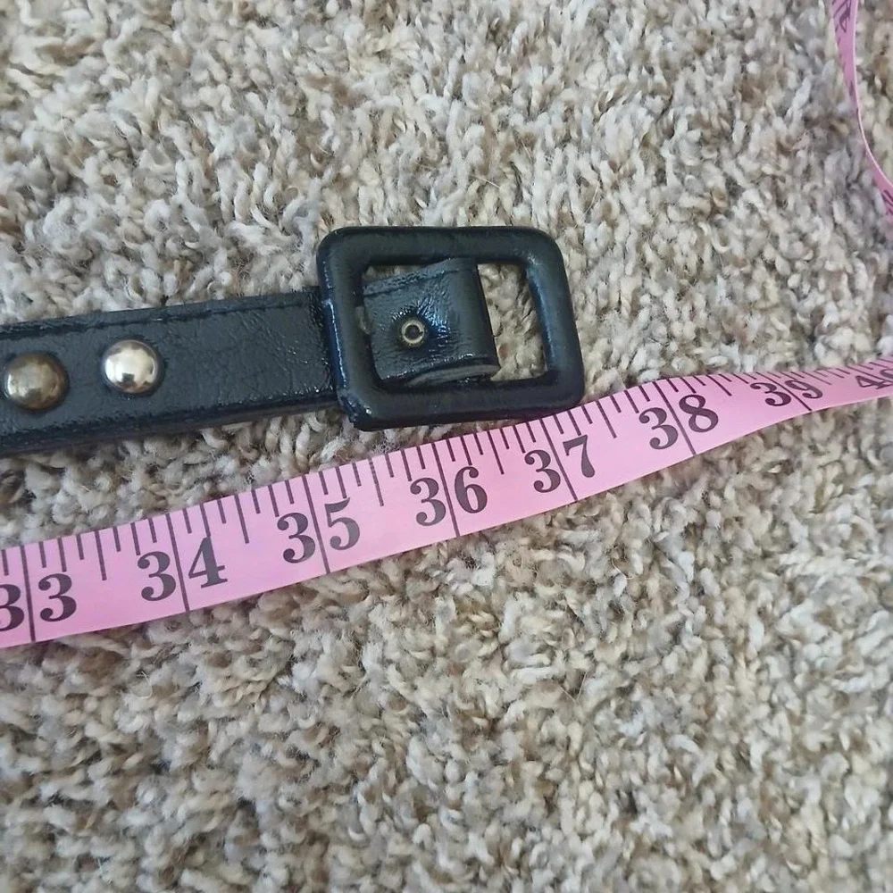 Studded Black Leather Belt for Women - Classic Fashion Accessory